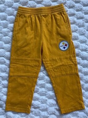 Pittsburgh Steelers Toddler Pants Size 3T Yellow NFL Football Logo Sports Casual